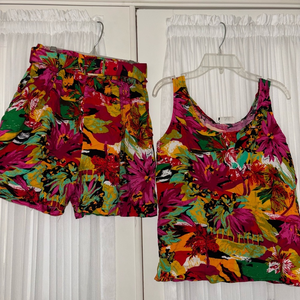 Vintage Floral Short Set